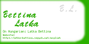 bettina latka business card
